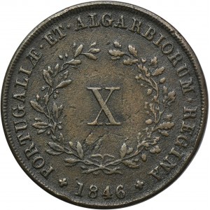 Portugalsko, Maria II, 10 Reales Lisabon 1846