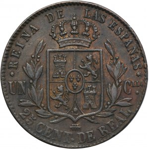 Spain, Isabella II, 25 Centimos de Real Segovia 1861