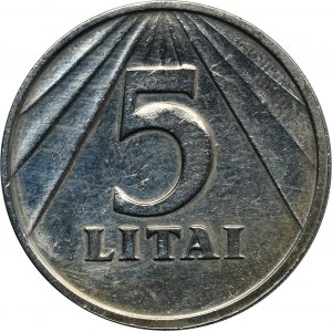 Litva, Druhá republika, 5 Litai 1991 - RARE