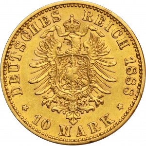 Germany, Prussia, Friedrich III, 10 Mark Berlin 1888 A