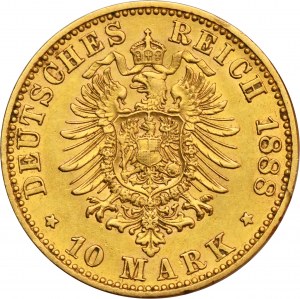Germany, Prussia, Friedrich III, 10 Mark Berlin 1888 A