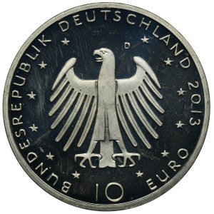 Germany, 10 Euro Munich 2013 D - 200th anniversary of the birth of Richard Wagner