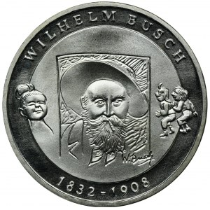 Německo, 10 Euro Mnichov 2007 D - 175. výročí narození Wilhelma Busche