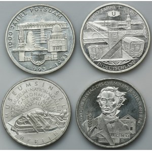 Set, Germany, FRG, 10 Mark and 10 Euro (4 pcs.)