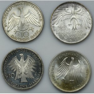 Set, Germany, FRG, 10 Mark (4 pcs.)