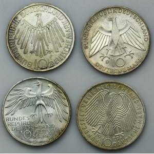 Set, Germany, FRG, 10 Mark (4 pcs.)