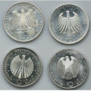 Sada, Nemecko, SRN, 10 mariek a 10 eur (4 kusy).
