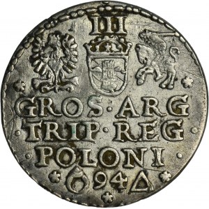 Sigismund III Vasa, 3 Groschen Marienburg 1594