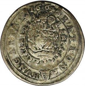 Hungary, Leopold I, 15 Kreuzer Kremnitz 1664 KB