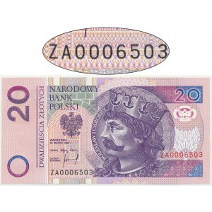 20 złotych 1994 - ZA 0006503 - seria zastępcza TDLR -
