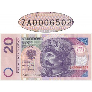 20 złotych 1994 - ZA 0006502 - seria zastępcza TDLR -
