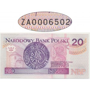 20 złotych 1994 - ZA 0006502 - seria zastępcza TDLR -