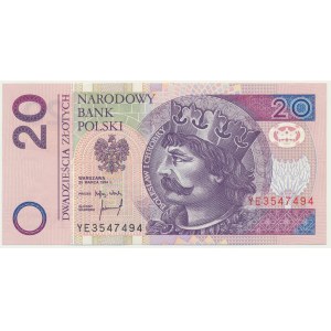 20 złotych 1994 - YE - seria zastępcza