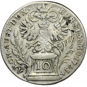 Rakousko, Marie Terezie, 10 Krajcarů Praha 1765