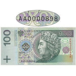 100 Zloty 1994 - AA 0000898 - niedrige Zahl -.