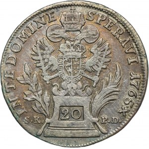 Austria, Franz I, 20 Kreuzer Kremnitz 1765 BP SK-PD