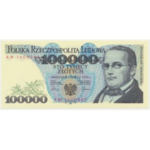 100,000 PLN 1990 - AW -.