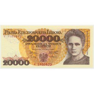 20,000 zl 1989 - Y -.