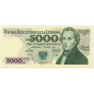 5.000 złotych 1982 - A - pierwsza seria