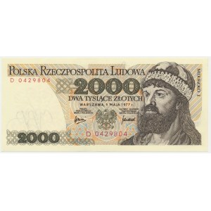 2.000 złotych 1977 - D -