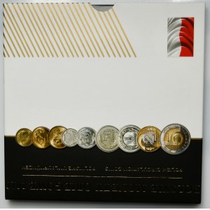 2010 vintage circulating coin set (9 pieces).