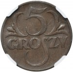 5 pennies 1934 - NGC AU53 BN - RARE