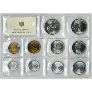 PRL Set, Polish Coins Issued in 1975 (10 pieces).