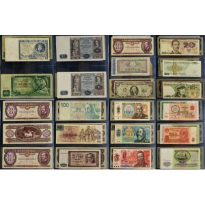 Kazeta s poľskými a zahraničnými bankovkami (približne 70 kusov)