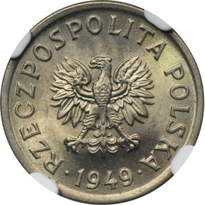 10 halierov 1949 Miedzionikiel - NGC MS64