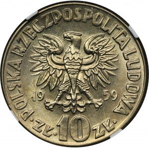 10 złotych 1959 Kopernik - NGC MS65