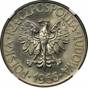 10 zlatých 1966 Kosciuszko - NGC MS65