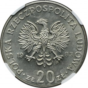 20 złotych 1983 Nowotko - NGC MS65