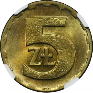 5 gold 1975 - NGC MS66