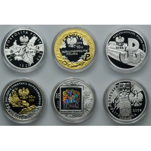 Set, 10 gold 2008-2009 (6 pcs.)