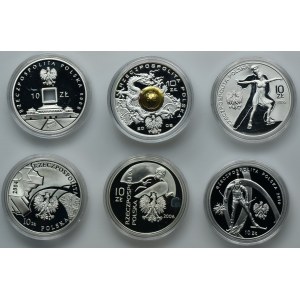 Zestaw, 10 złotych 2004-2010 (6 szt.)