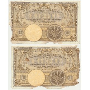 1 000 zlotých 1919 - S.A - po sebe idúce čísla (2 kusy).