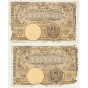 1 000 zlotých 1919 - S.A - pořadová čísla (2 kusy).