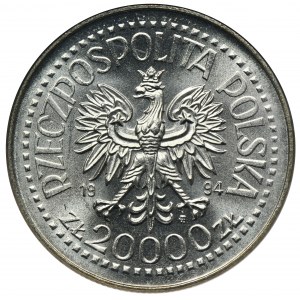 20.000 złotych 1994 Otwarcie Nowego Gmachu Mennicy Państwowej - GCN MS65