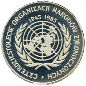 500 PLN 1985 40. výročie OSN