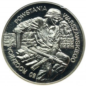 PLN 100,000 1994 50th anniversary of the Warsaw Uprising - GCN MS70