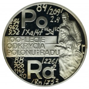 20 złotych 1998 100-lecie odkrycia Polonu i Radu