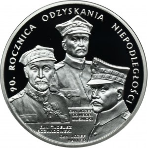 20 złotych 2008 90. Rocznica Odzyskania Niepodległości