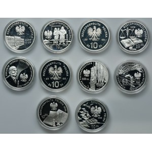 Zestaw, 10 złotych 2003-2011 (10 szt.)