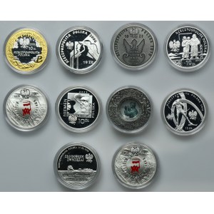 Zestaw, 10 złotych 2008-2010 (10 szt.)