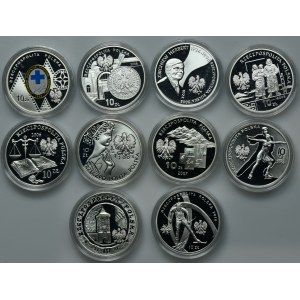 Zestaw, 10 złotych 2004-2010 (10 szt.)