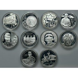 Set, 10 gold 2002-2009 (10 pieces).