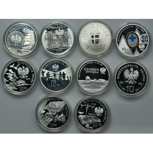 Set, 10 gold 2002-2009 (10 pieces).