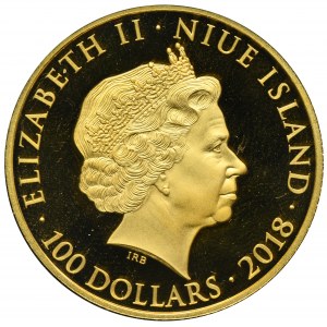 Niue Island, Elizabeth II, 100 Dollars 2018 - Habemus Papam