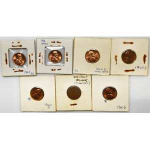 Set, USA, 1 Cent 1960 i 1965 (7 pcs.)