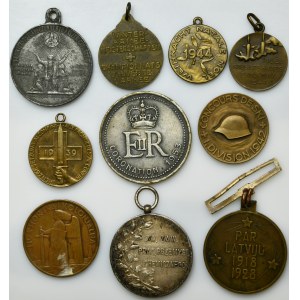 Sada, Poľsko, Švajčiarsko, Lotyšsko, medaily (10 ks)